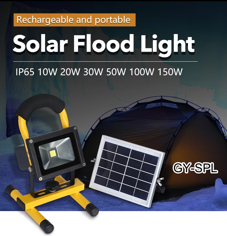 High power ip65 waterproof outdoor solar panel 50watt led flood light