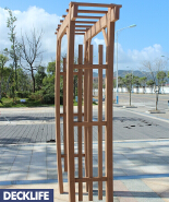 Customized woodgain pergola decorative garden arbors 