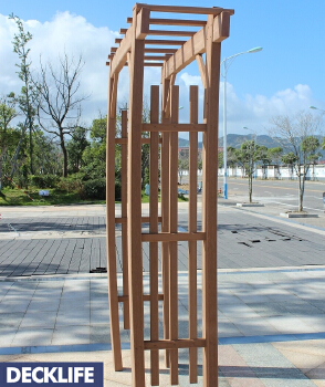 Customized woodgain pergola decorative garden arbors 