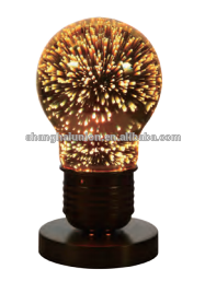 Vintage Style Solid Wood loft Retro Glass shade Table Lamp 