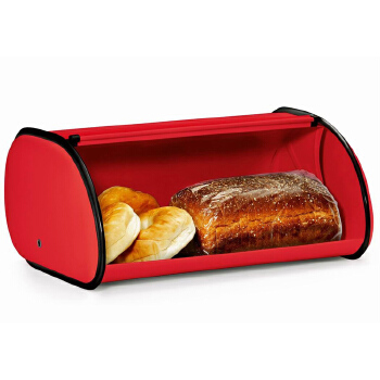Modern Kitchen Stainless steel Powder Coating decorative color Metal Bread Box with rolltop 
