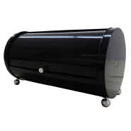 Decorative round shape black powder coating metal French Bread Box 