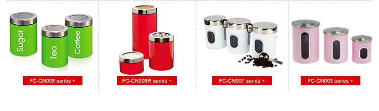 3pcs of metal kitchen tea coffee sugar airtight canisters