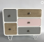 Lovely wooden drawer storage box with colorful drawers for modern home furniture 