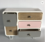 Lovely wooden drawer storage box with colorful drawers for modern home furniture 