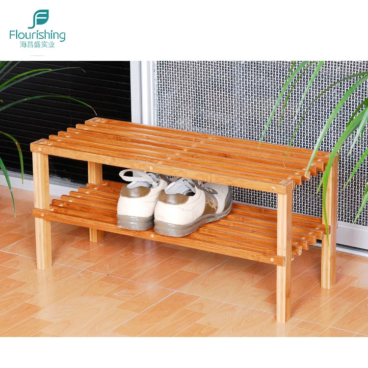 Easy Assembly Home Items Bamboo Shoe Storage Organizer Foldable Shoe Rack