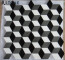 black Stone Wall Tile Decoration Mosaic Panel white color cheap