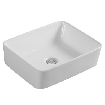 HY401 smooth surface white rectangular bathroom decorated porcelain sink 