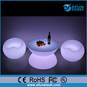 glowing led bar furniture rgb color led illuminated bar table with stool