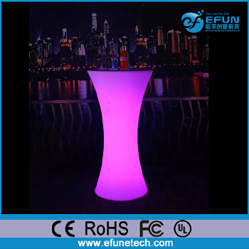 2017 innovative led bar furniture RGB color changing plastic illuminated pub table 