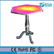 2015 new products modern led furniture bar table, color liquid interactive led table 