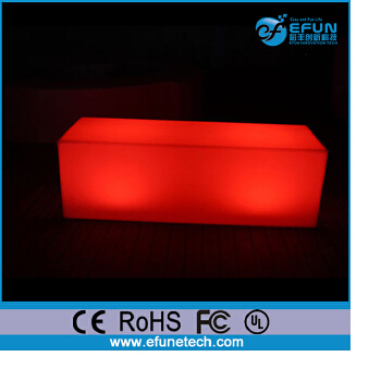 battery rechargeable RGB color led illuminated bar table, light up led lamp table