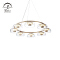 8 Lights livingroom decorative iron round clear glass large chandelier 