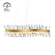 Large golden hotel lobby decorative european luxury led crystal chandelier 