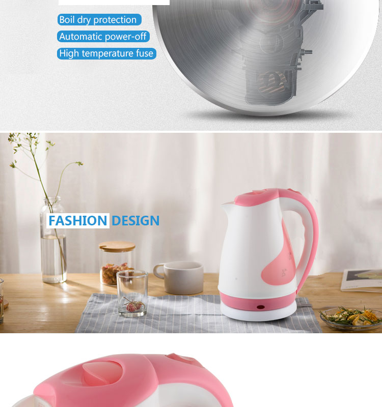 Domestic appliances 1.8L large capacity Plastic electric kettle