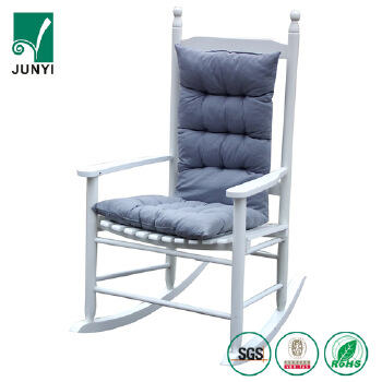 Wood indoor furniture relax rocking chair with cushion royal chair 