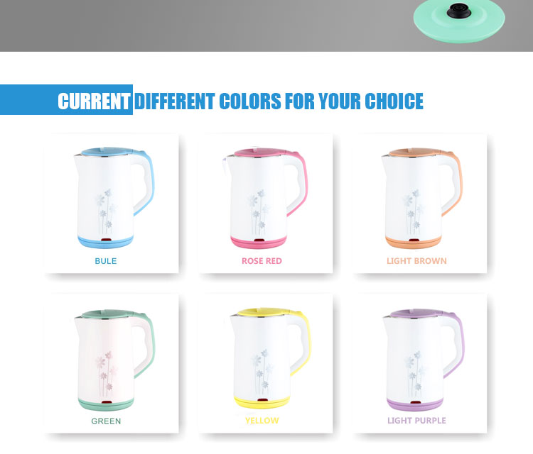 Food grade SS stainless steel double walls electric kettle with surprise price