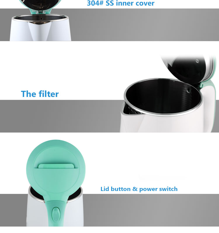 Food grade SS stainless steel double walls electric kettle with surprise price