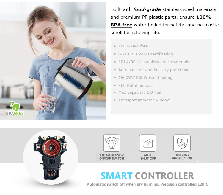New Electric Kettle Stainless Steel Kettle For Tea
