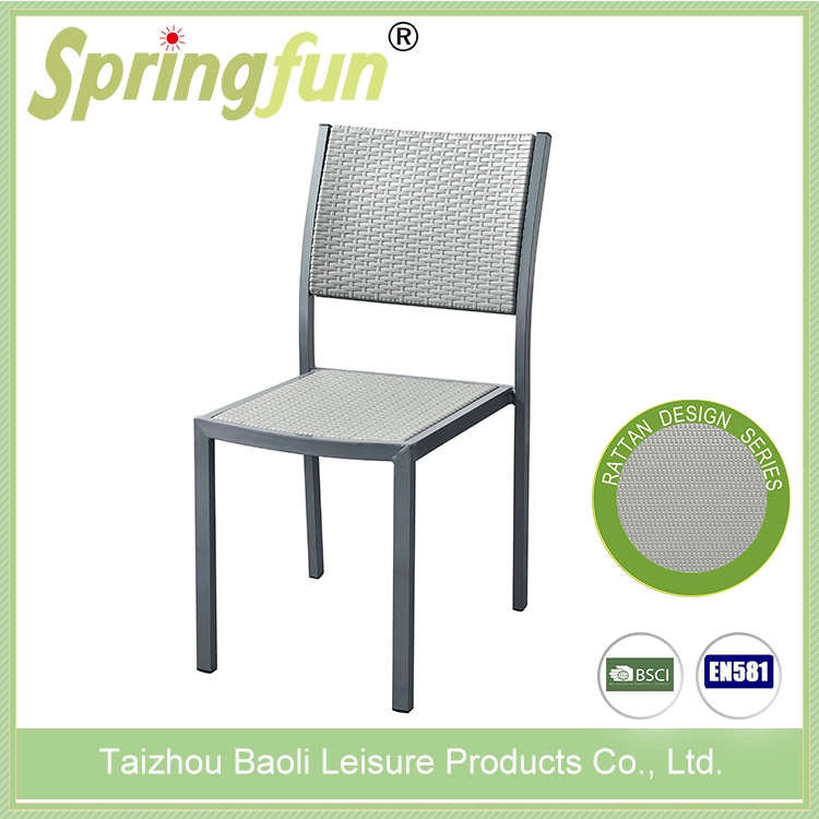 Garden chairs with rattan design