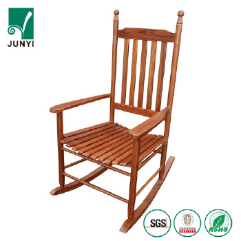 Classic wooden rocking chairs red colror adult recliner chair 