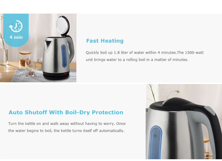 New Electric Kettle Stainless Steel Kettle For Tea
