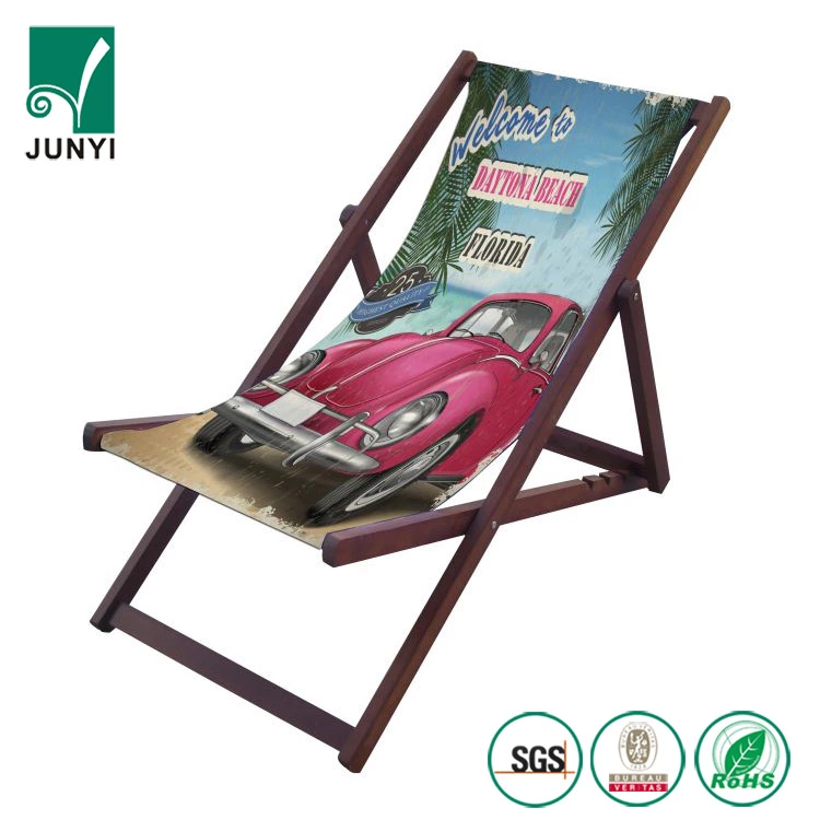 Welcome to DAYTONA BEACH FLORIDA full color printing fabric wood beach deck chair