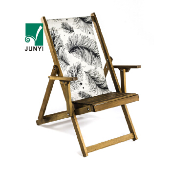 High Quality Stripes Wood Easy Picnic Stream Chair For Adult Headrest Armrest Deck Chair 