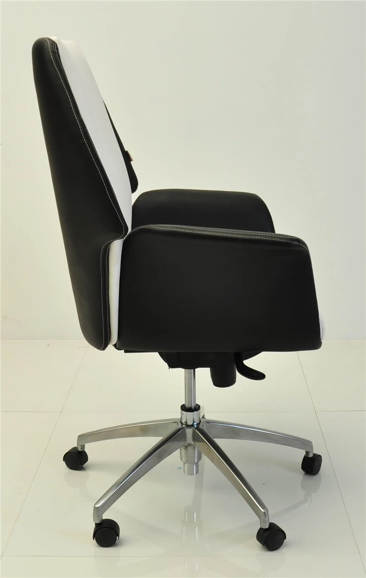 black and white leather igo office chair YS1402B high back furniture office chair