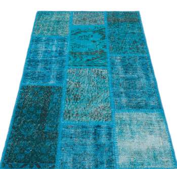 APEX PATCHWORK UNIQUE TURQUOISE 31337 80 X 150 CM