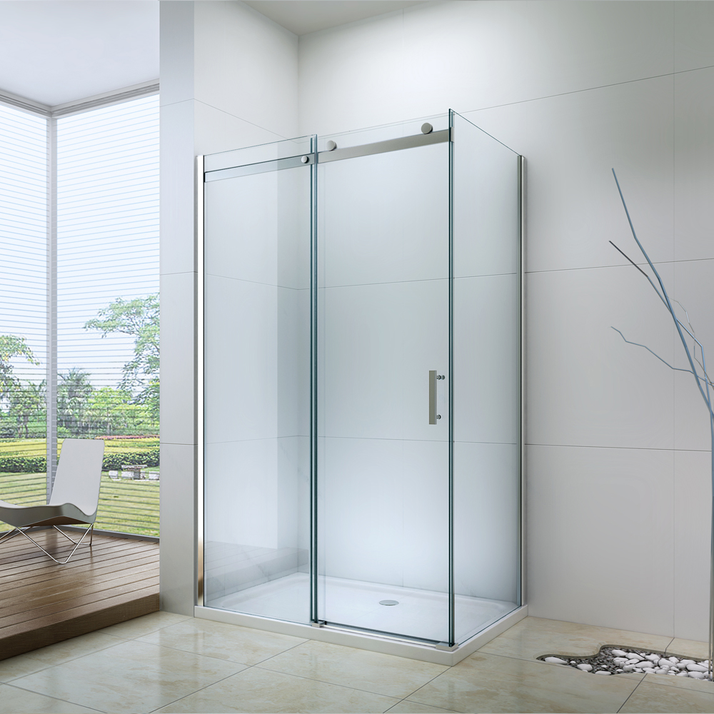 Classic Free Standing Aluminium Frame Bath Glass Shower Enclosure On Buildmost