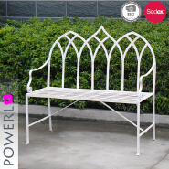 Vintage Gothic Metal Bench Solid Garden Furniture Garden Chairs