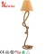 Industrial style hemp rope base and cotton shade cone floor lamp minimalist floor light 