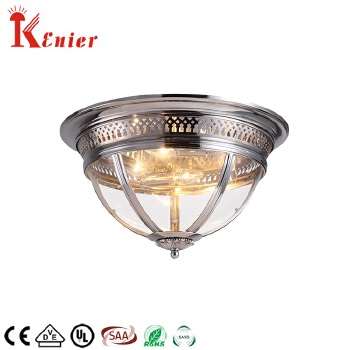 Traditional style small steel clear Acrylic ceiling lamp 