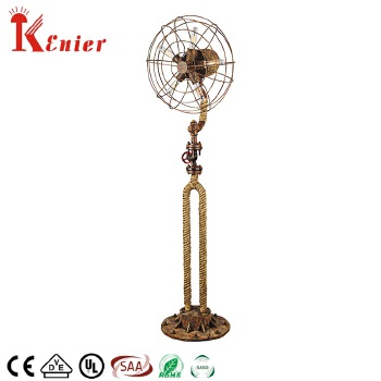 New Style Vintage Giant Rope Wrought Iron Industrial Designer Fan Shape Floor Lamp 