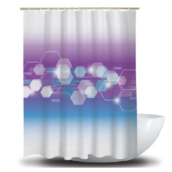 Fashion Design Custom Made Digital Printing Waterproof Bathroom Shower Curtain