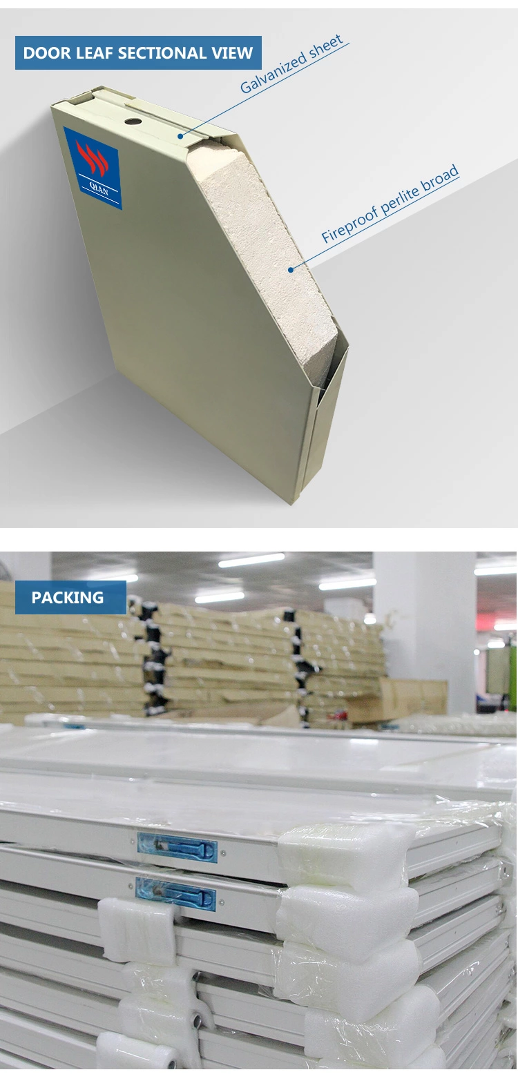 BS EN manufacturer 30mins fireproof external special fire iron doors fire rated metal doors with vision panel(FS-TA005)