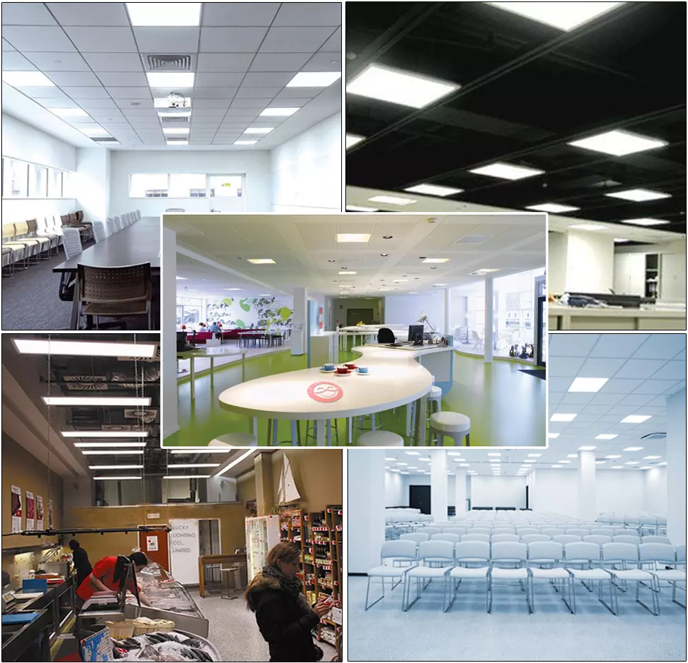 Shopping Mall Office LED Recessed Lighting 2x2 ft 600x600 mm 40W Square Slim False Ceiling LED Panel Light