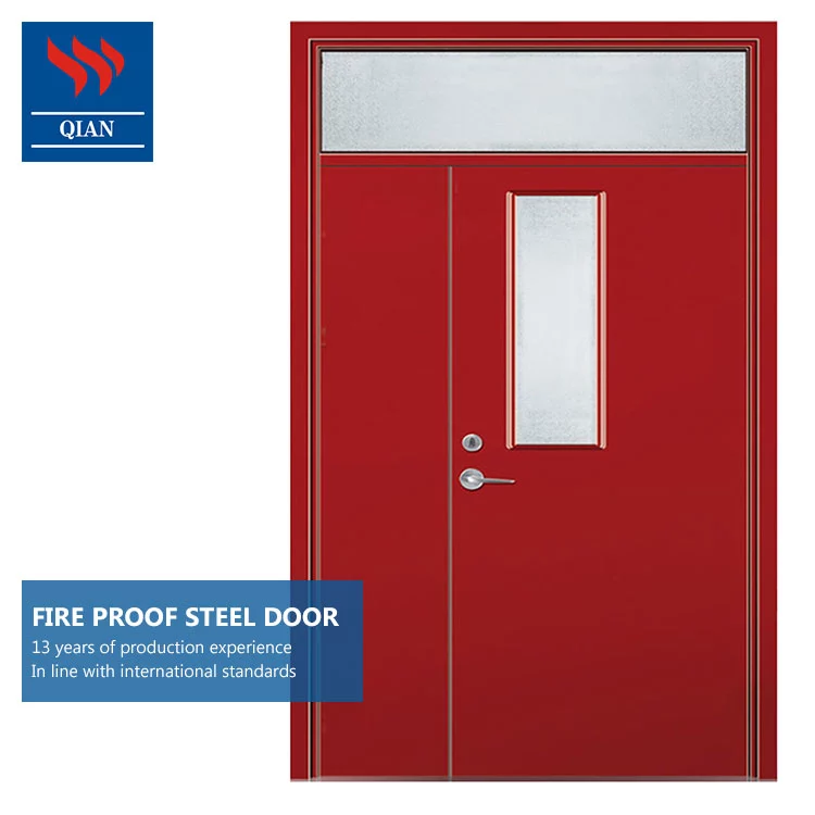 UL fireproof exit fire rated steel door for hospital