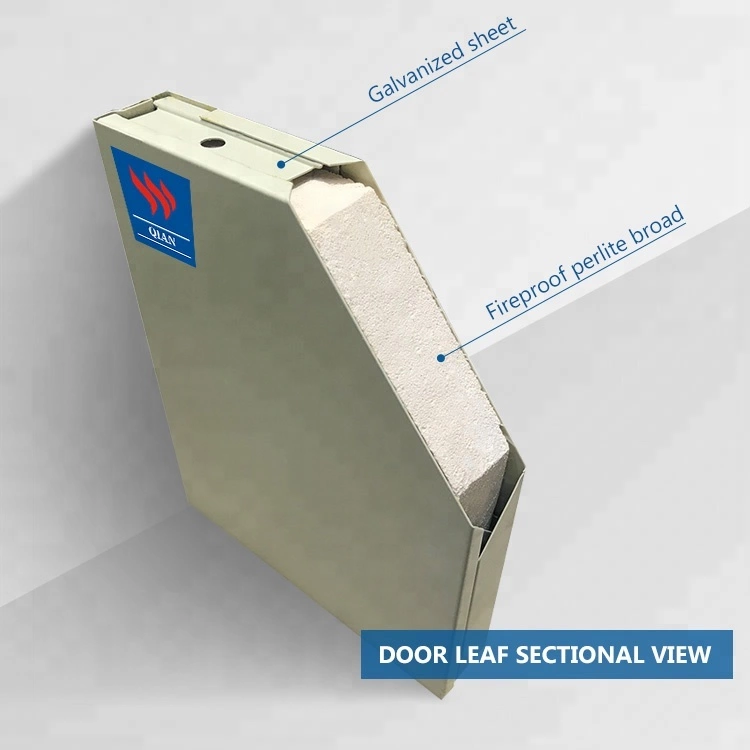 UL fireproof exit fire rated steel door for hospital