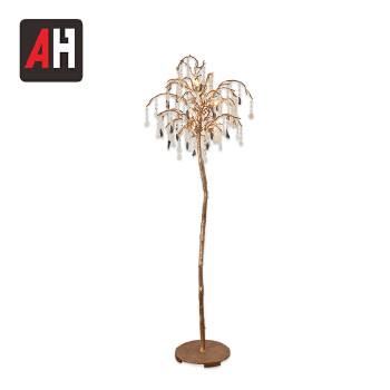 High quality E14 lighting colorful feather decorative brass floor lamps for living room