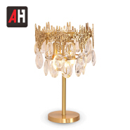 Modern Luxury decoration hotel crystal pendant G9 table lamp 