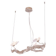 Indoor home dining hanging decoration lighting silver glass bird pendant lamp