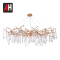 Luxury elegant gold color modern pendant crystal light fitting chandelier 