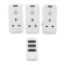 RE-01C England British UK Type Plug RF Wireless Remote Control Socket for Household Appliances (1 re