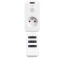 RF-01A French Type Plug RF Wireless Remote Control Socket for Household Appliances (1 remote control