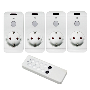 RG-01D Germany EU Type Plug RF Wireless Remote Control Socket for Household Appliances (1 remote con