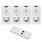 RG-01D Germany EU Type Plug RF Wireless Remote Control Socket for Household Appliances (1 remote con