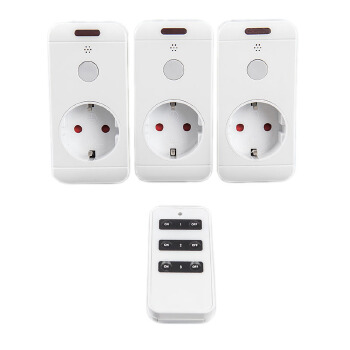 RG-01C Germany EU Type Plug RF Wireless Remote Control Socket for Household Appliances (1 remote con
