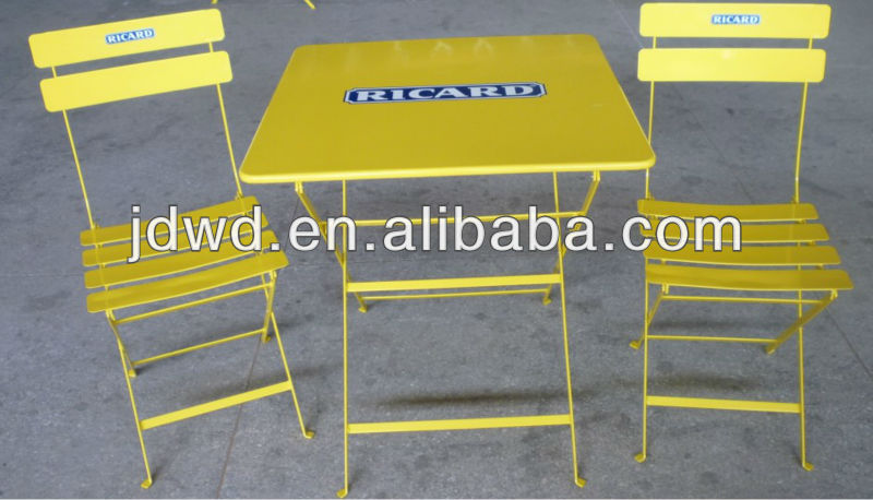 2016metal garden furniture bistro set,bistro table.square chair,folding chair